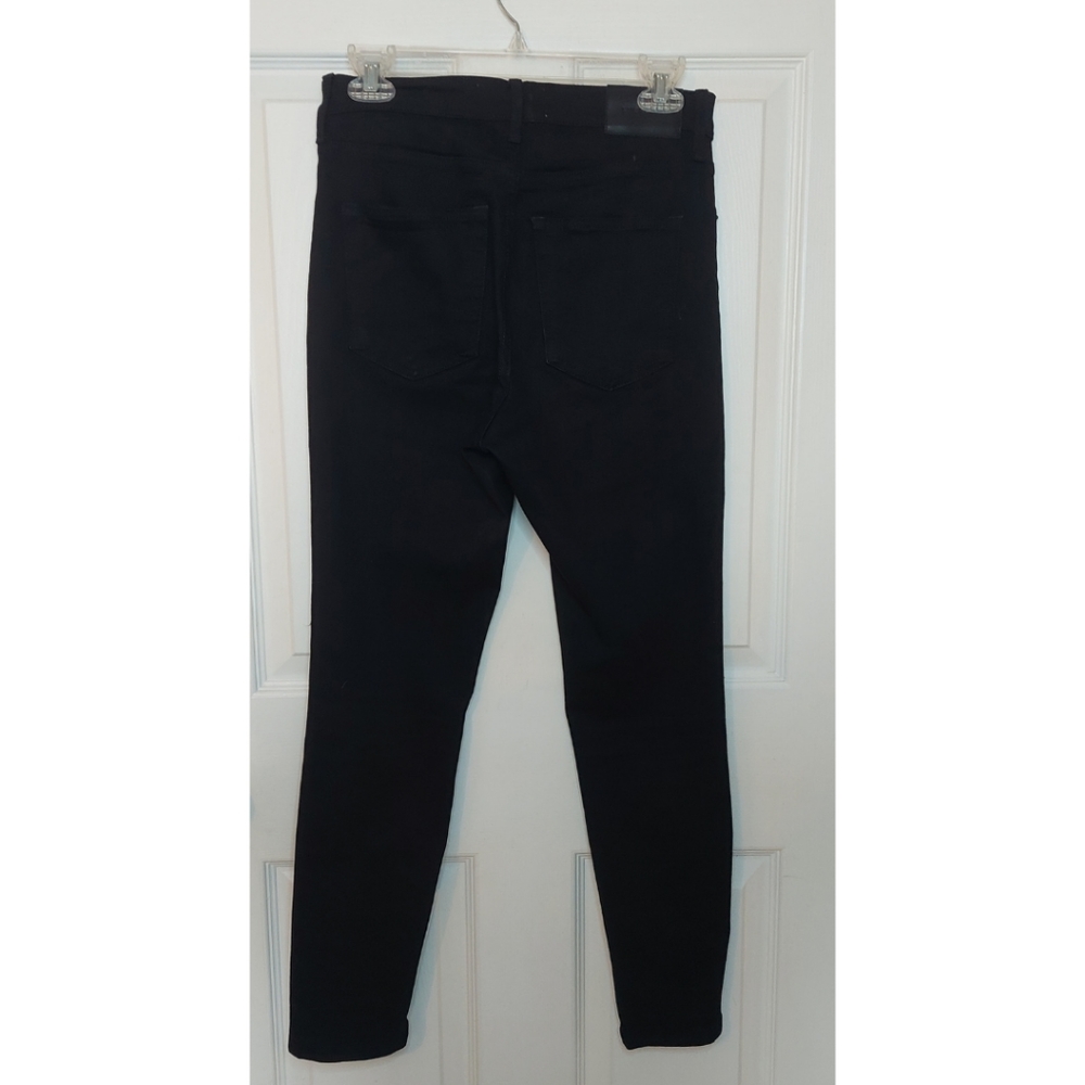 Everlane Black Rigid Premium Denim High Rise Ankle Crop Skinny Jeans Size 28 - Picture 2 of 13